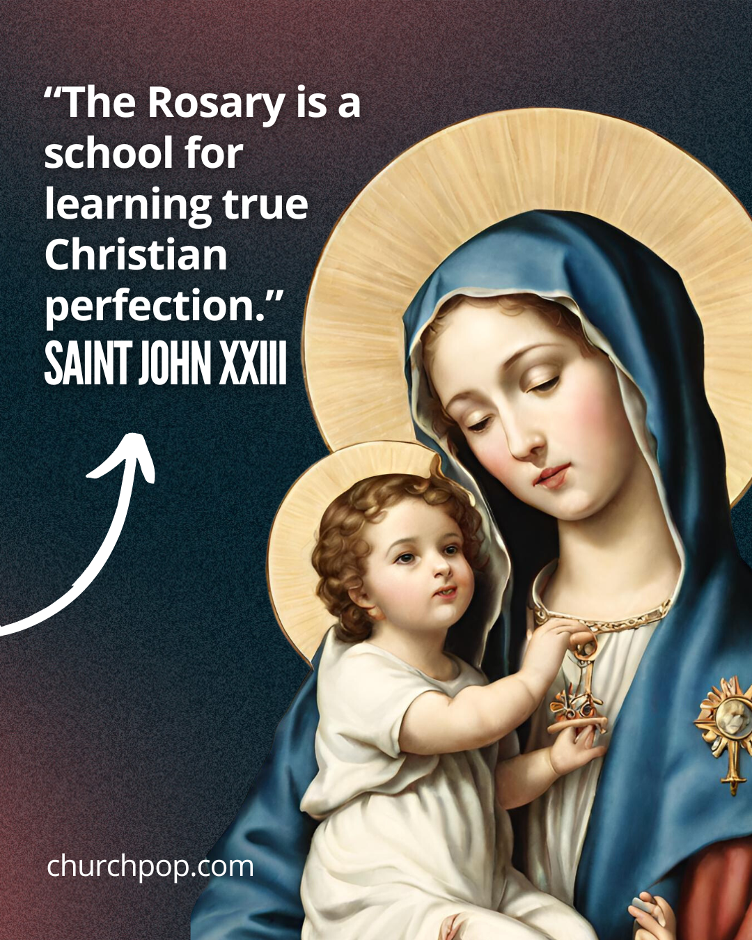 quotes for rosary, rosary images with quotes, hail mary prayer rosary, pope john xxiii