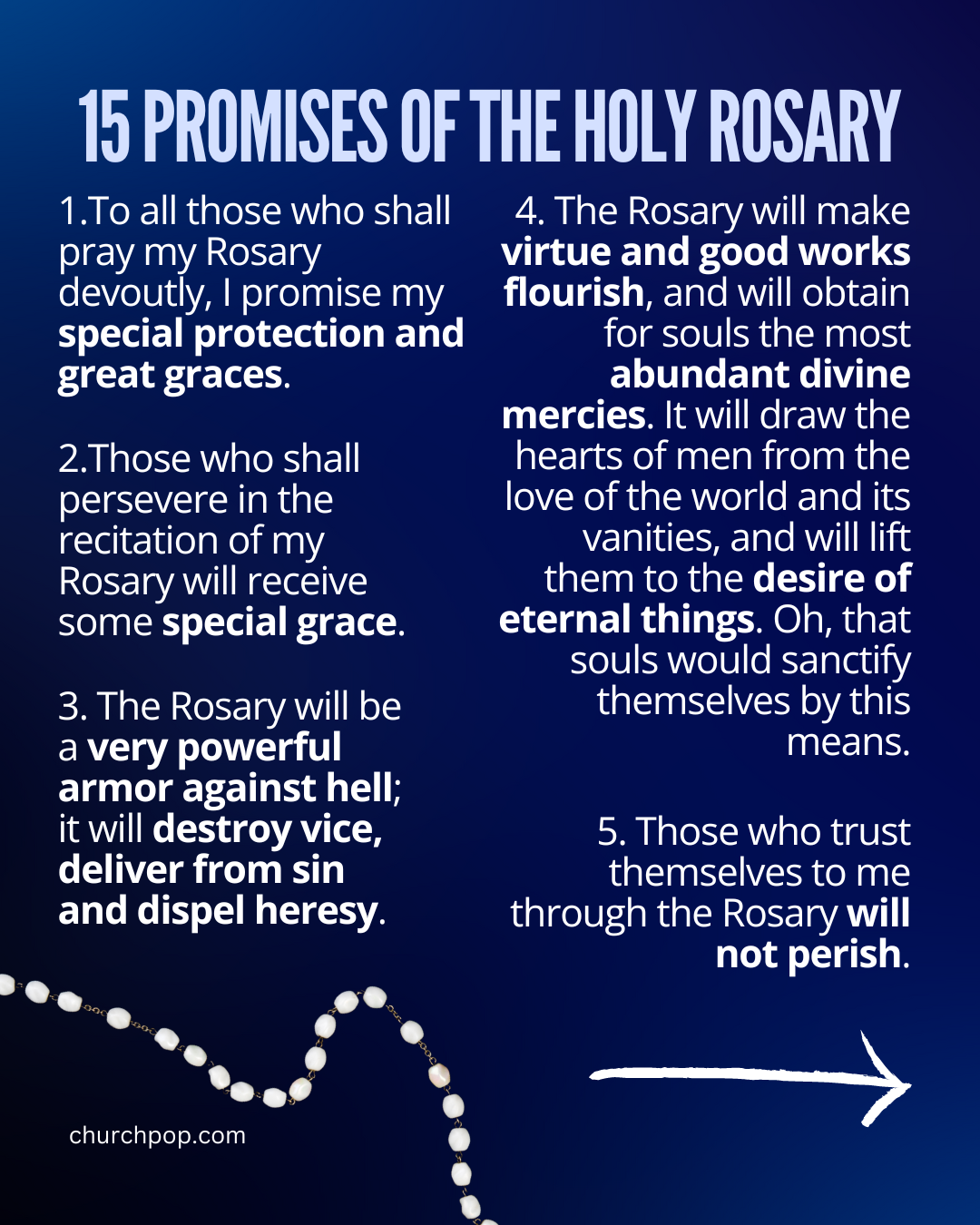 holy rosary promises