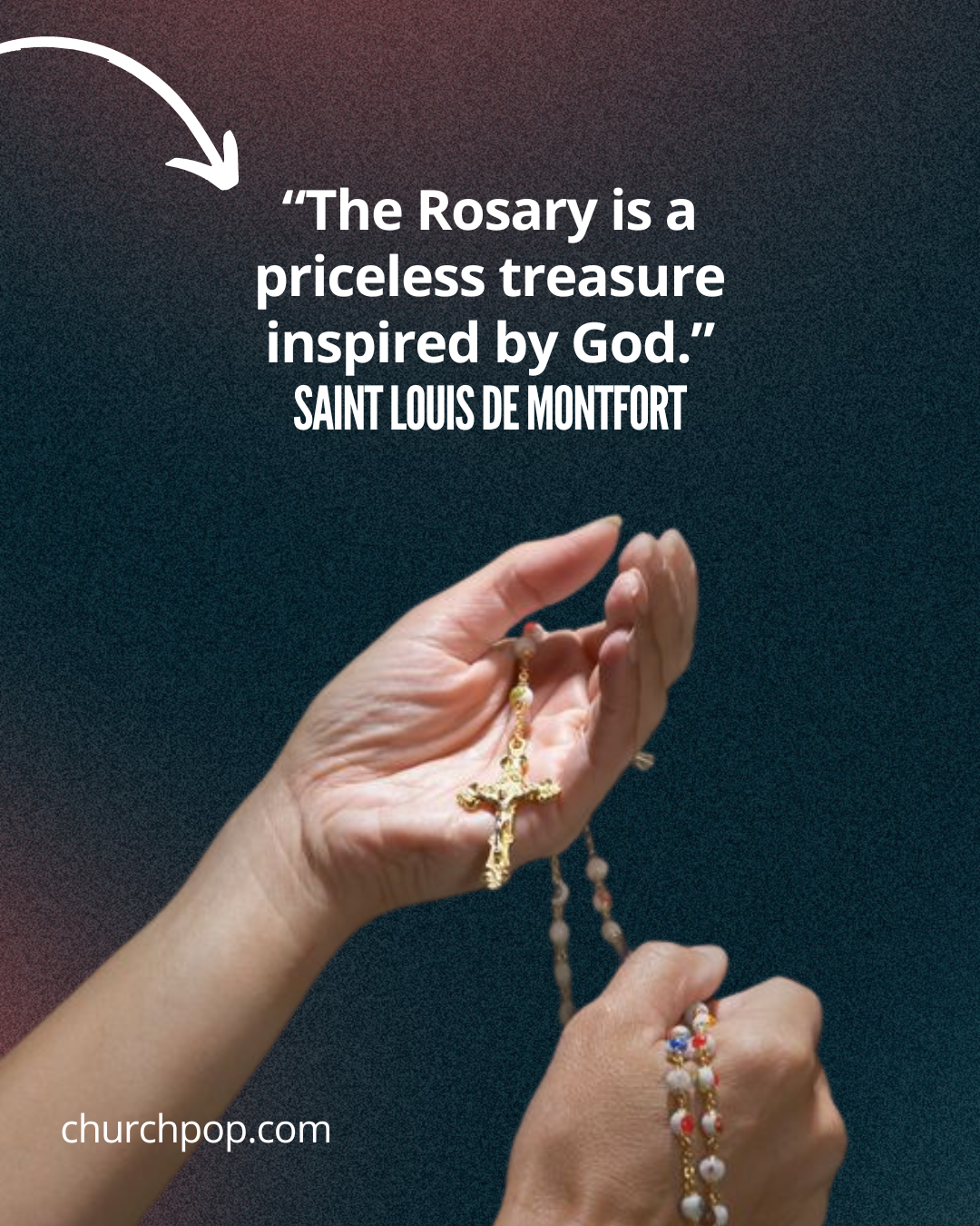 quotes for rosary, rosary images with quotes, hail mary prayer rosary, louis de montfort