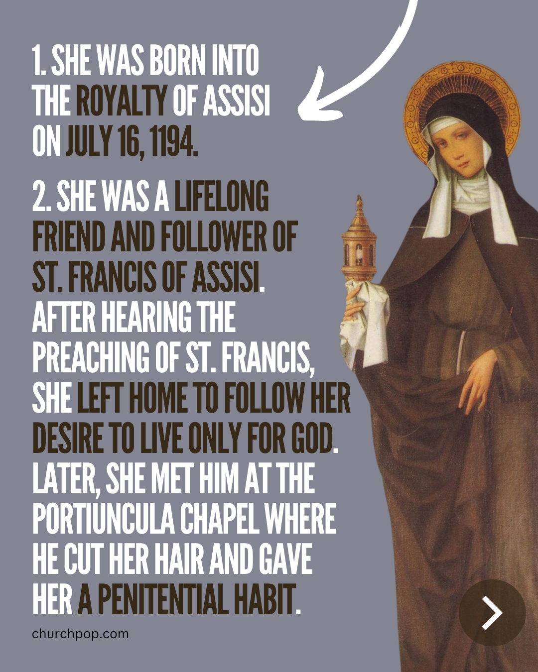 7 Things To Know About The Amazing Saint Clare Of Assisi Foundress Of The Poor Clare Nuns