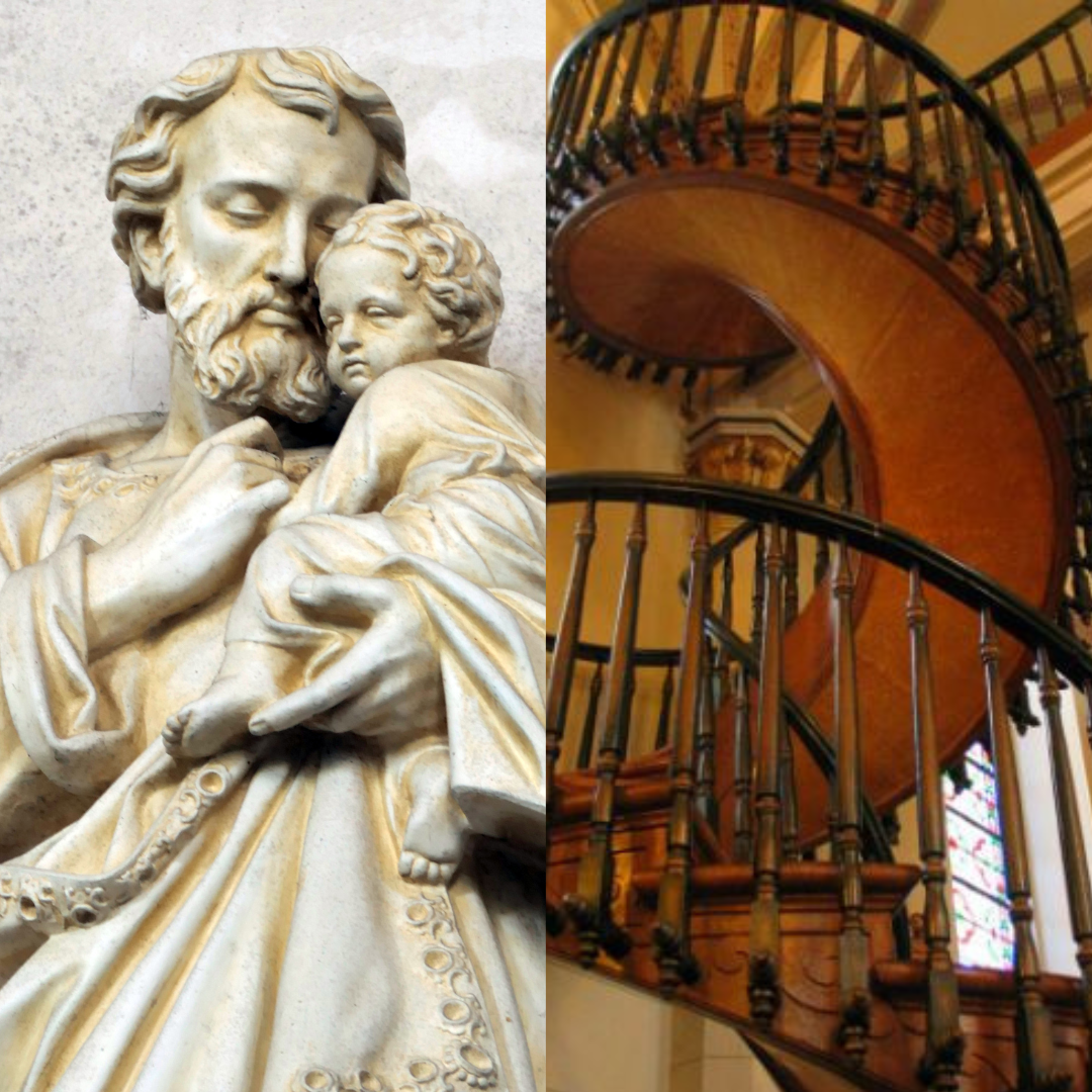  chapel of loretto, chapel of Loretto santa fe, saint joseph, the staircase,  st.joseph staircase,  
