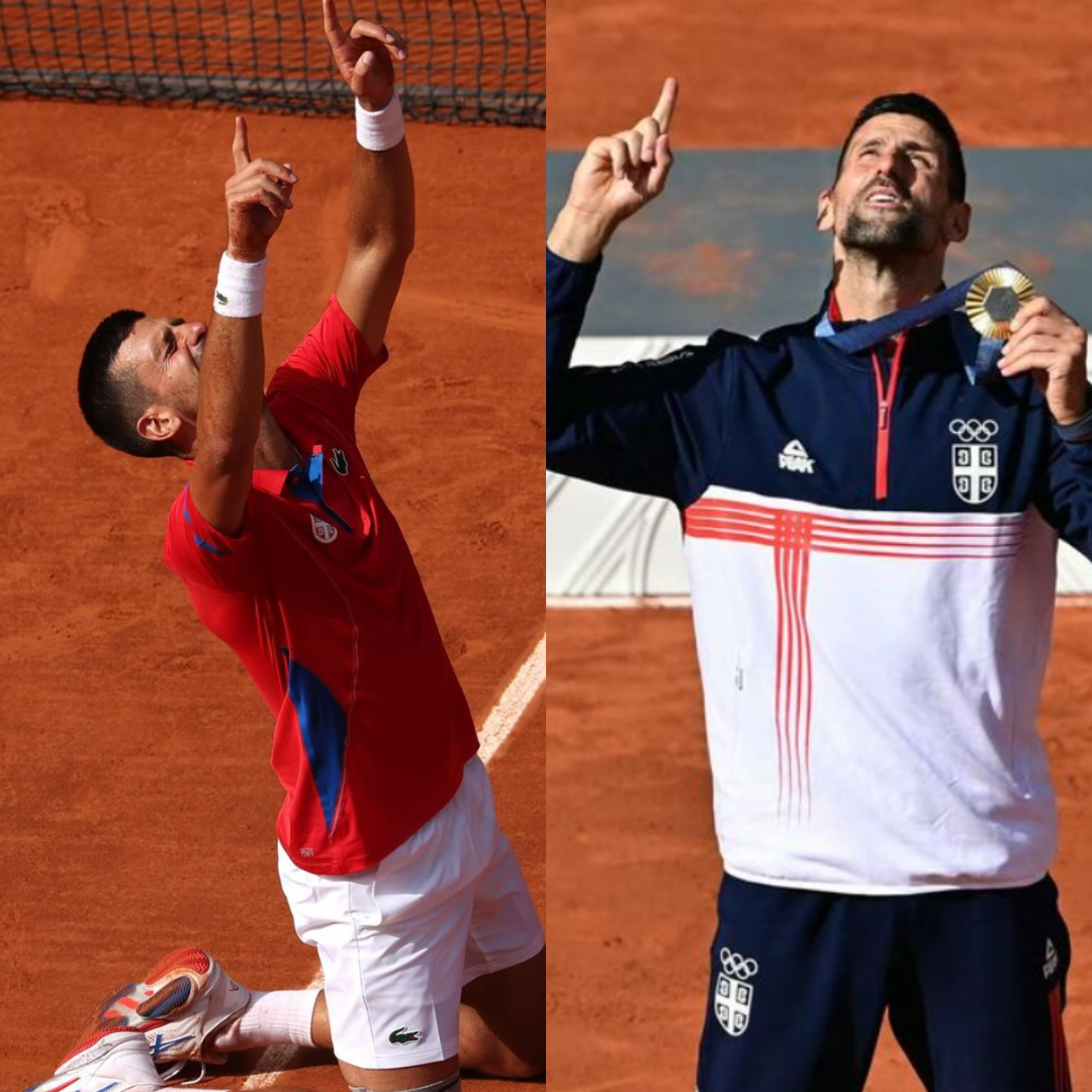 Novak Djokovic Makes Sign of the Cross After Winning Olympic Gold Medal ...