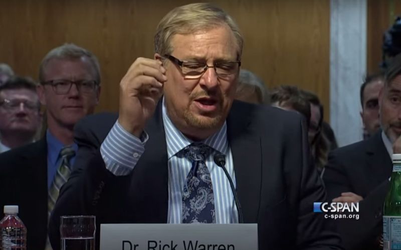 "The Church Invented the Hospital": Rick Warren's Inspiring Senate Testimony