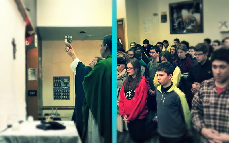 Stranded Pro-Life Group Holds Ad Orientem High Mass in Motel Bar