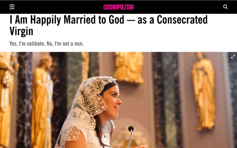 "Married to God": Cosmo Publishes Huge Story on Consecrated Virgin