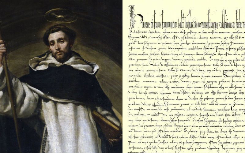 Historic: See the Papal Bull that Recognized the Dominican Order 800 Yrs Ago