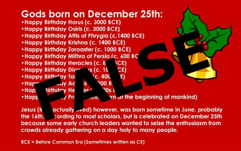 Were Many Pagan "Gods" Born on December 25th? Here's the Truth
