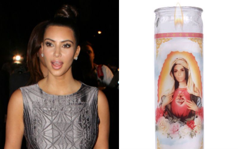 Kim Kardashian Releases Blasphemous Candle With Herself as Virgin Mary