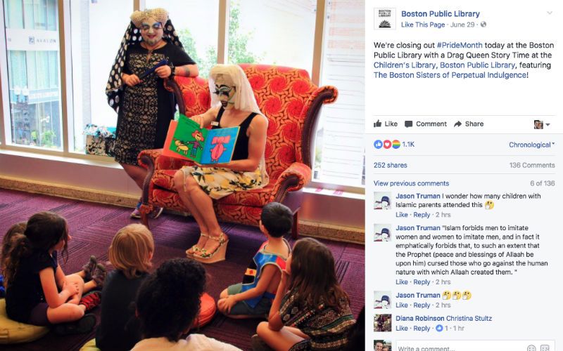 Boston Library Has Blasphemous Drag Queen "Nuns" Read to Children for "Pride Month"