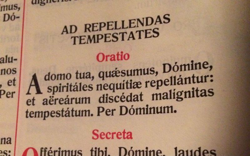 The Traditional Catholic Mass Prayers to Repel Dangerous Storms