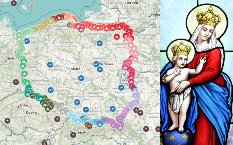 Thousands Form Human Chain Around Poland, Pray Rosary "To Save the World"