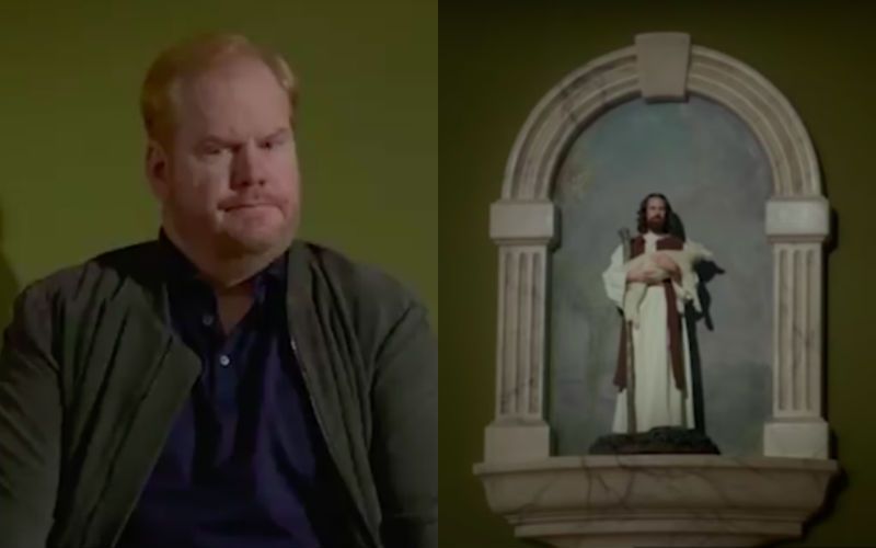 Watch Jim Gaffigan Portray a Lazy Catholic in Hilarious Conversation With Jesus Statue