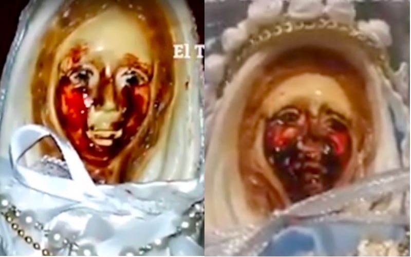 Possible Miracles Linked to Statue of Our Lady Crying Tears of Blood in Argentina