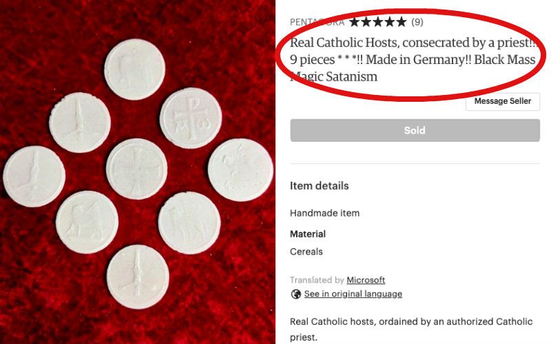 Etsy Shop Claims to Sell Consecrated Hosts for Satanic Desecration