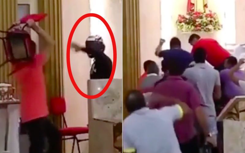 Catholic Congregation Riots to Stop Man Attacking Brazilian Church Before Mass (Video Inside)