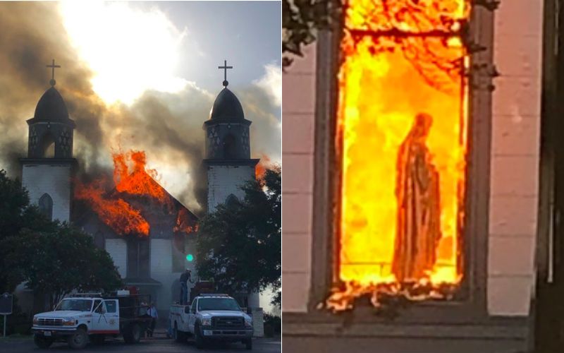 Eucharist Saved After Fire Destroys Historic Texas Church - See The Devastating Photos