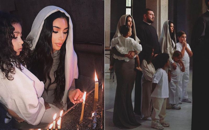 Kim Kardashian is Baptized With Her Children in Armenian Cathedral, Posts Beautiful Ceremony Photos