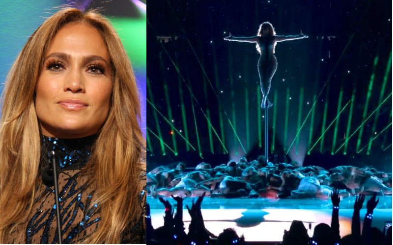 Jennifer Lopez Blasphemously Mimics Jesus on Stripper Pole at Super Bowl Halftime Show