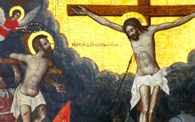 The Man Crucified Next to Jesus: Little-Known Facts About the First Canonized Saint