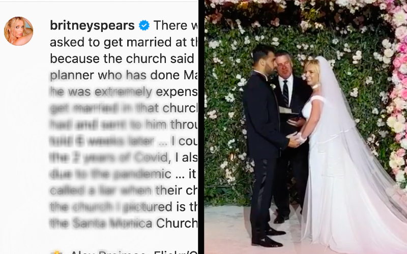 Britney Spears Replies After Church Said She Lied Over Wedding Inquiry